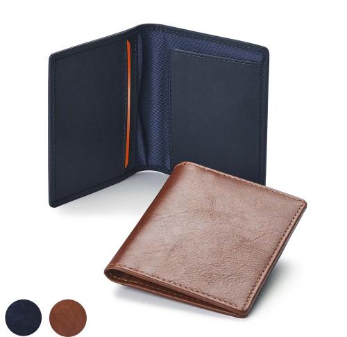  Accent Sandringham Nappa Leather  Slimline City Wallet, with accent stitching in a  choice of black, navy or brown.