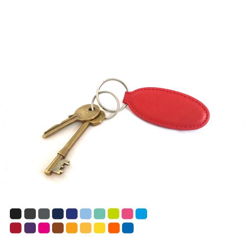 Oval Key Fob in Soft Touch Vegan Torino PU. 