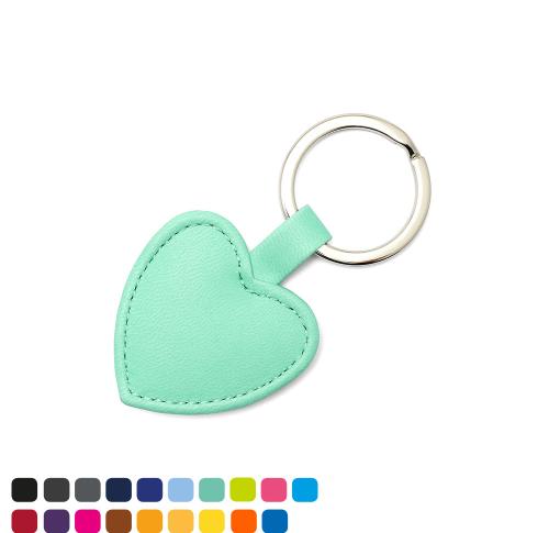 Heart Shaped Key Fob in Soft Touch Vegan Torino PU. 