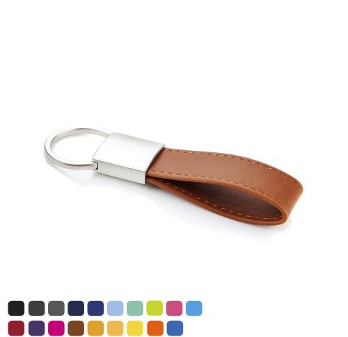 Deluxe Mini Loop Key Fob with a Twist Action Ring in Soft Touch Vegan Torino PU. 