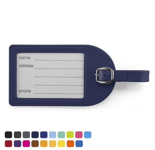 Large Luggage Tag in Soft Touch Vegan Torino PU. 