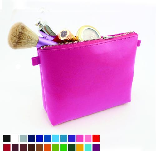 Toiletry or Accessory Case in Belluno, a vegan coloured leatherette with a subtle grain.