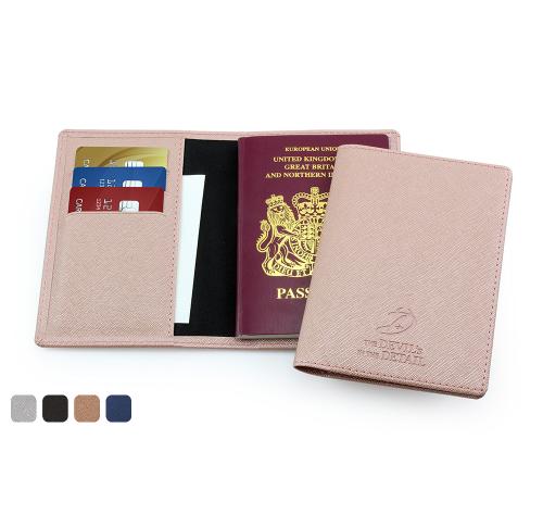 Deluxe Passport Wallet in a choice of 4 colours in textured vegan Saffiano.