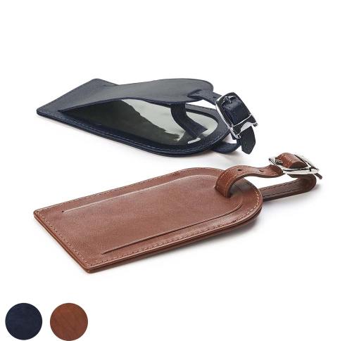 Luggage Tag in Accent Sandringham Nappa Leather Colours