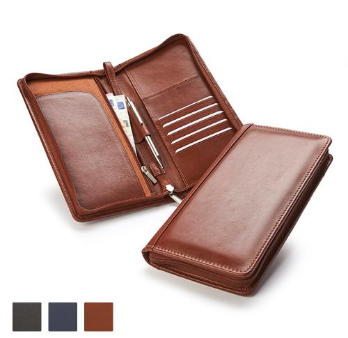 Accent Sandringham Nappa Leather Colours, Zipped Travel Wallet