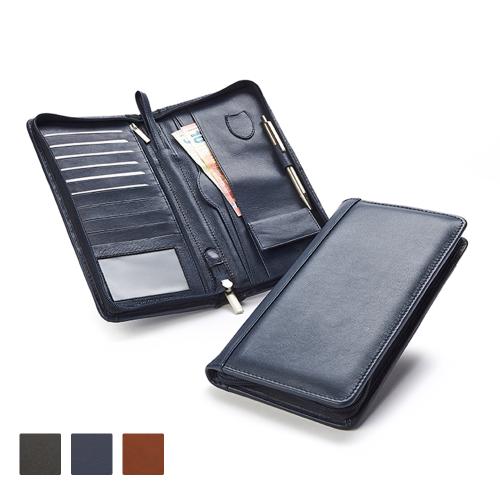 Accent Sandringham Nappa Leather Colours, Deluxe Zipped Travel Wallet