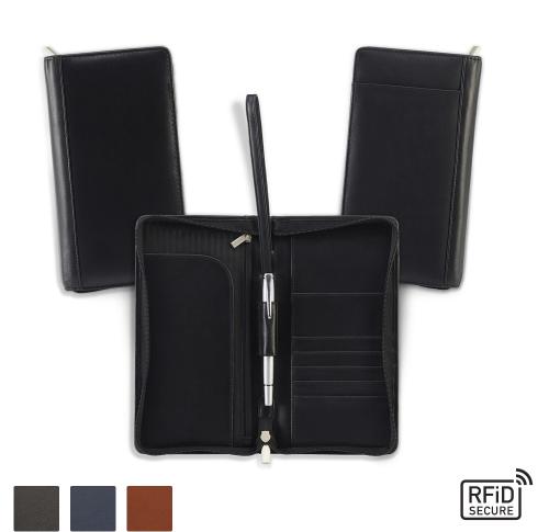 Accent Sandringham Nappa Leather Colours, Zipped Travel Wallet with RFID Protection