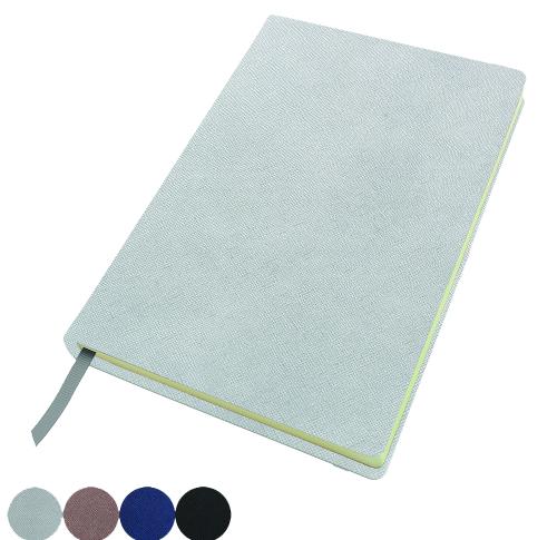 A5 Casebound Notebook in textured Saffiano in 4 metallic colours. 