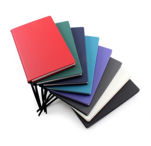 Recycled ELeather A5 Casebound Notebook, made in the UK in a choice of 8 colours.