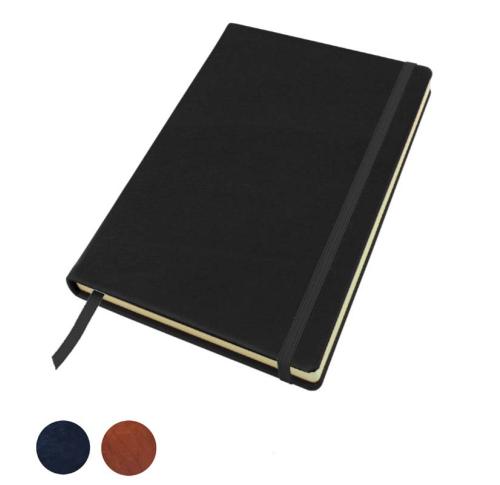 Sandringham Nappa Leather Colours, A5 Casebound Notebook with Elastic Strap