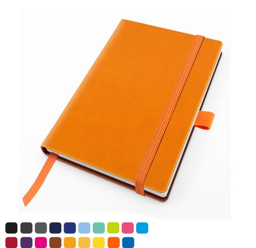 Torino Vegan Soft Touch Pocket Casebound Notebook with Elastic Strap & Pen Loop