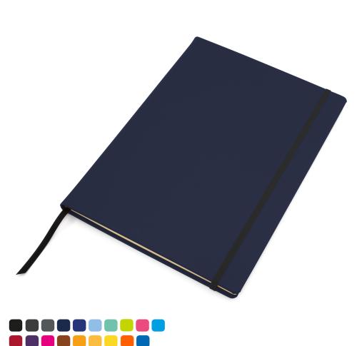 Torino Vegan Soft Touch A4 Casebound Notebook with Elastic Strap