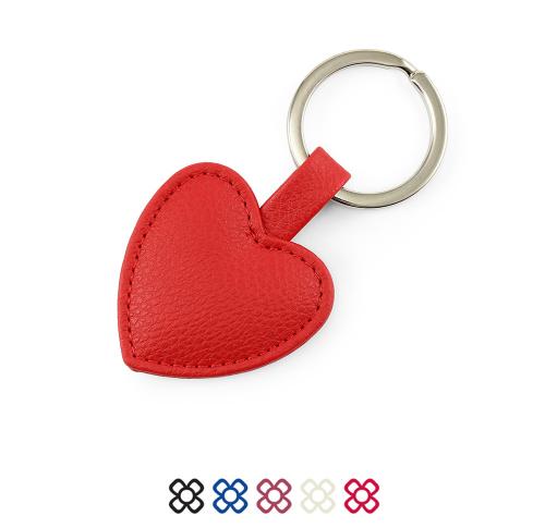 Heart Shaped key Fob in recycled Como.