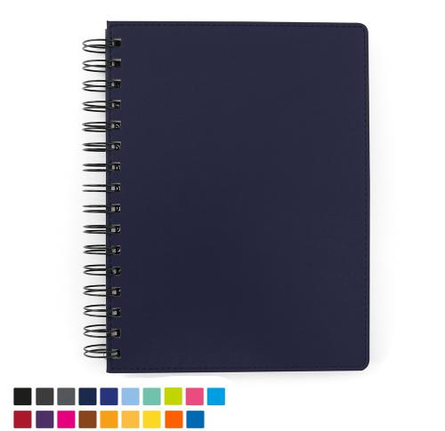 A5 Wiro Notebook in Torino matt velvet touch vegan PU. 