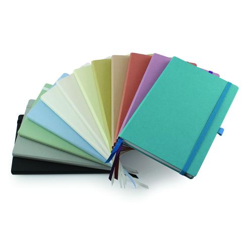 Cafeco Recycled A5 Casebound Notebook with Elastic Strap & Pen Loop