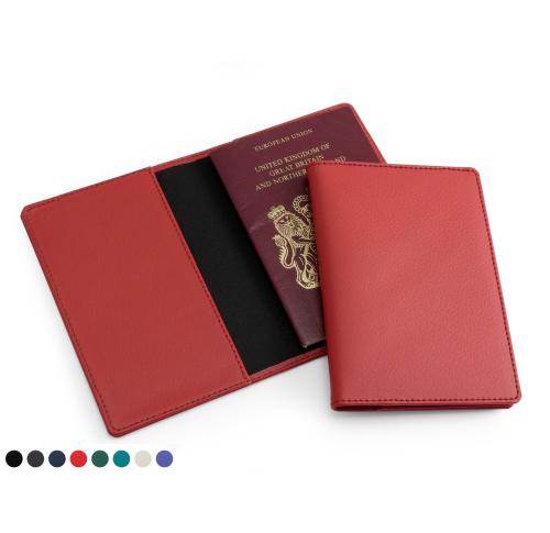 Black Recycled ELeather Passport Wallet