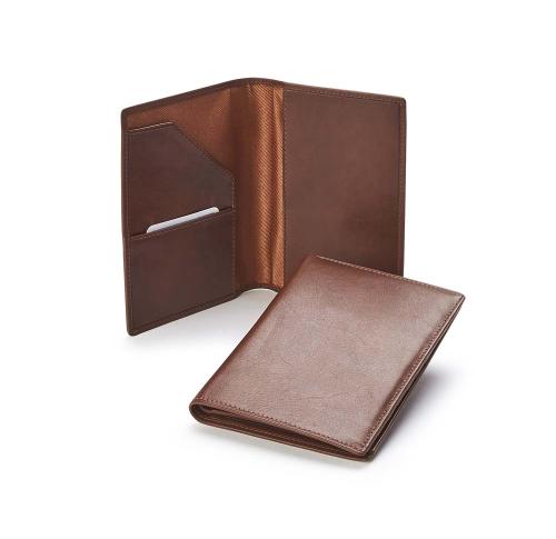 Promotional Nappa Leather Passport Wallets Contrast StitchingGift Boxed