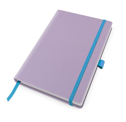 RECYCOPLUS Recycled A5 Casebound Notebook with Elastic Strap & Pen Loop in 5 Colours