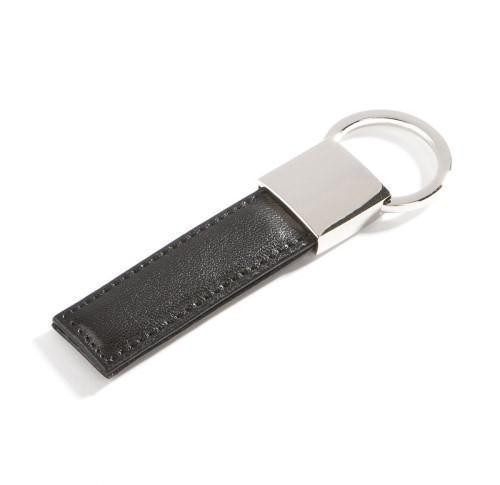 Deluxe Rectangular Key Fob With A Twist Action Ring