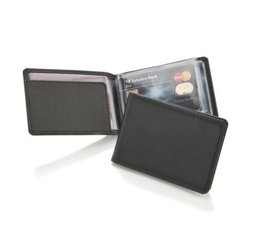 Branded Deluxe Credit Card Case Faux Leather