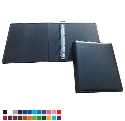 A4 Extra Wide Ring Binder in Belluno, a vegan coloured leatherette with a subtle grain.
