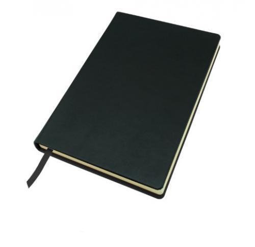 A5 Casebound Notebooks Black Nappa Leather Custom Logo
