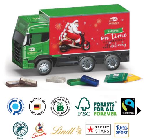 Custom Printed Lindt Truck Shaped Chocolate Advent Calendar