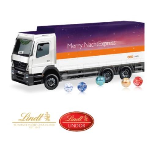 Lindt Advent Calendar - 3D  Lorry / Truck Shaped Personalised Corporate Gift