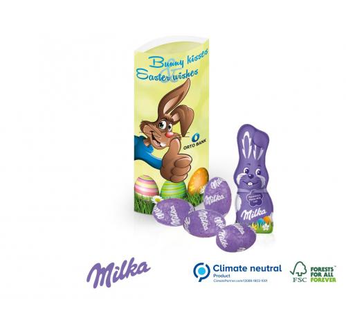 Milka Pillar Box Contains Easter Bunny & Eggs
