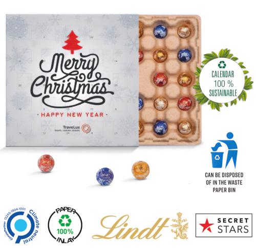 Promotional Branded Lindt Mini Chocolate Ball Advent Calendar