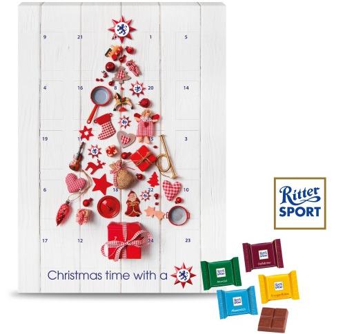 Ritter Sport Chocolate Advent Calendar - Contains 24 Ritter Sport Chocolate Tablets
