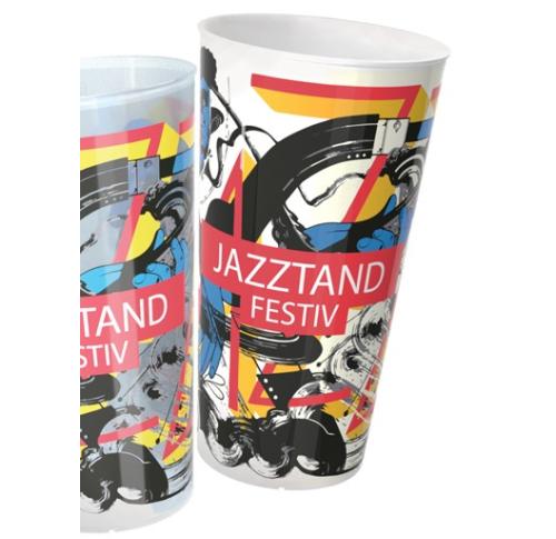 Festival Plastic Pint Glasses CE Marked Full Colour Print