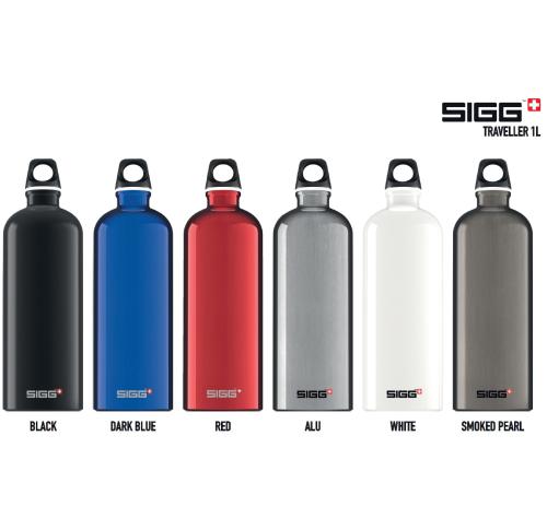 Sigg Traveller 1L Aluminium Sports Water Drinking Bottle Leakproof