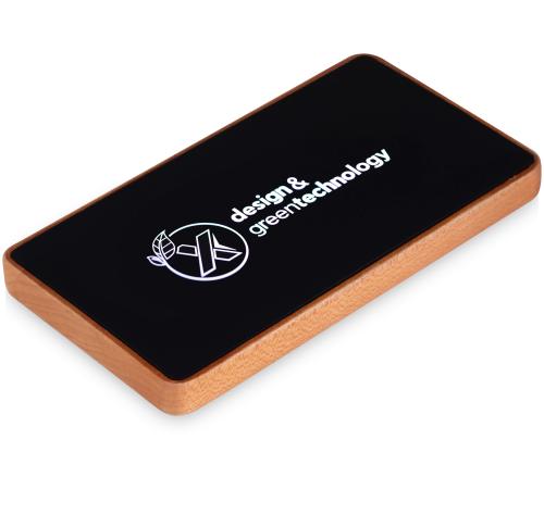 Promotional Light Up 5.000 MAh Wooden Powerbanks