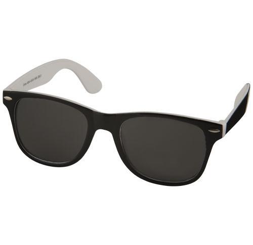 Branded Sun Ray Sunglasses - Black With Colour Pop