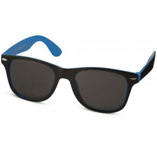 Branded Sun Ray Sunglasses - Black With Colour Pop