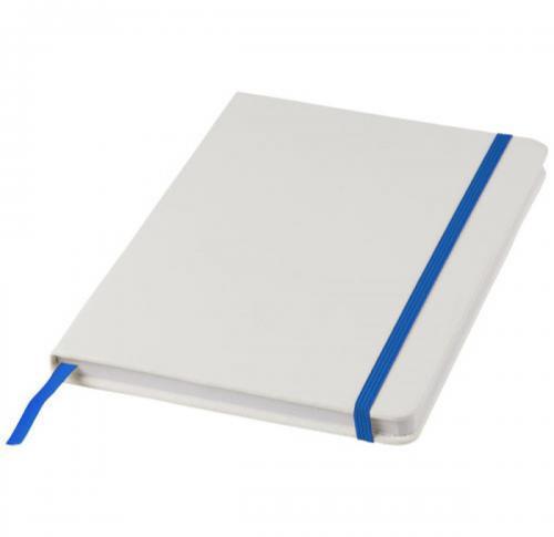 Spectrum A5 white notebook with coloured strap