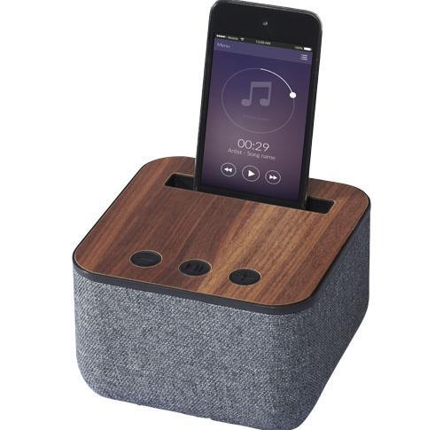 Logo Fabric Wood Bluetooth Portable Mini Speakers