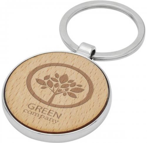 Custom Beech Wood Round Key Rings Moreno