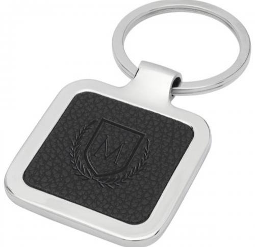 Piero laserable PU leather squared keychain