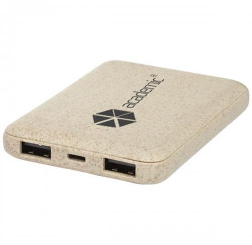 Branded Eco 5000 MAh Wheat Straw Power Banks Phone Charger 