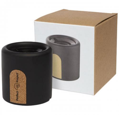 Branded Limestone/cork Bluetooth® Mini Portable Speakers