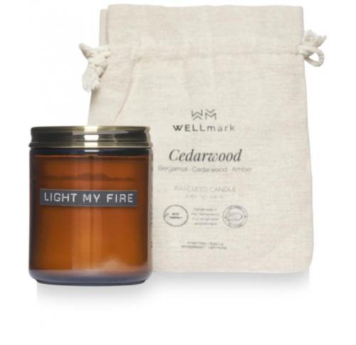 Custom Wellmark Cedar Wood Scented Candle Medium