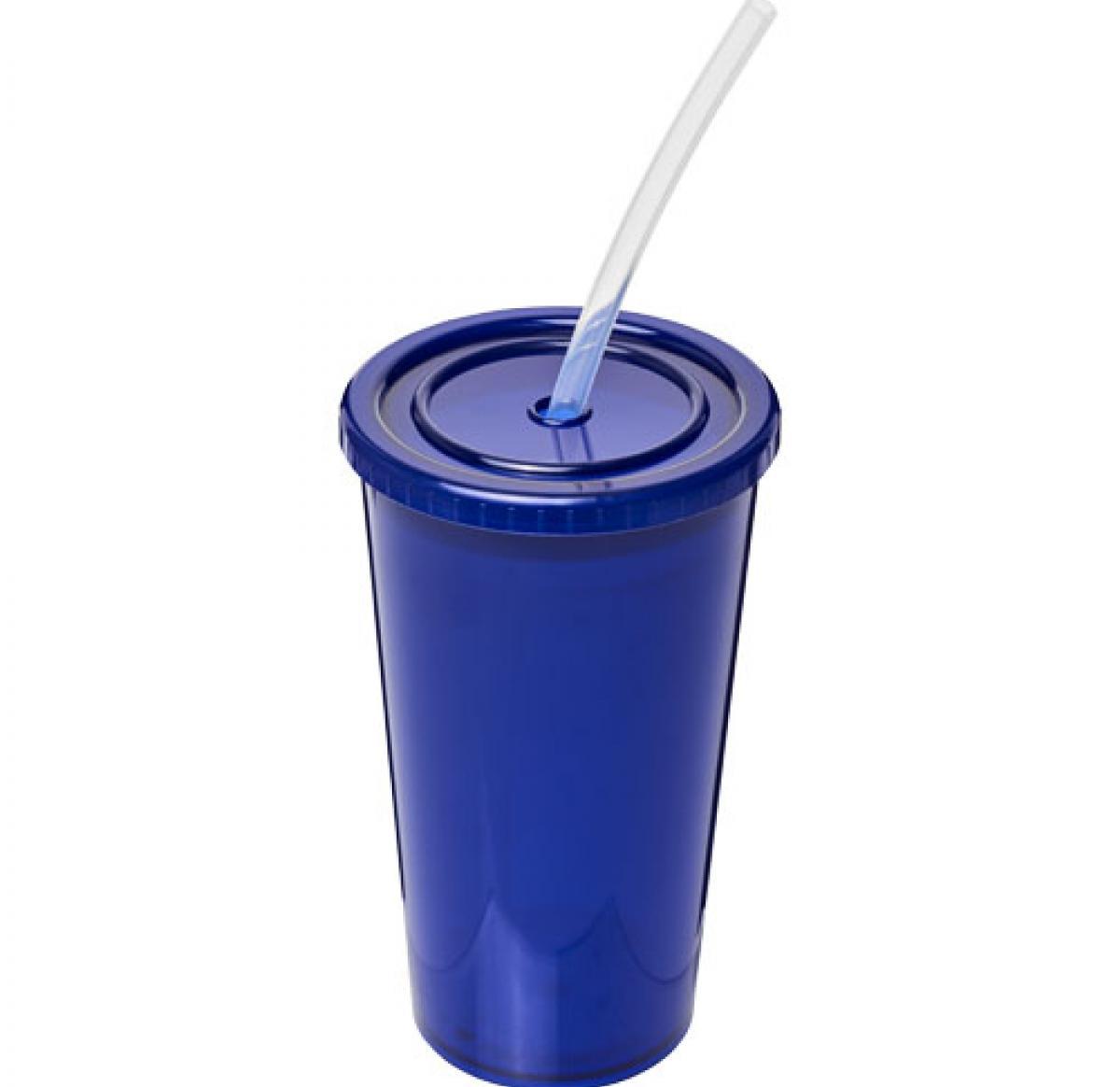 Custom Printed Stadium 350 Ml Double-walled Cups With Straw