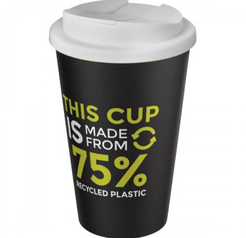 Americano® Eco 350 ml recycled tumbler with spill-proof lid