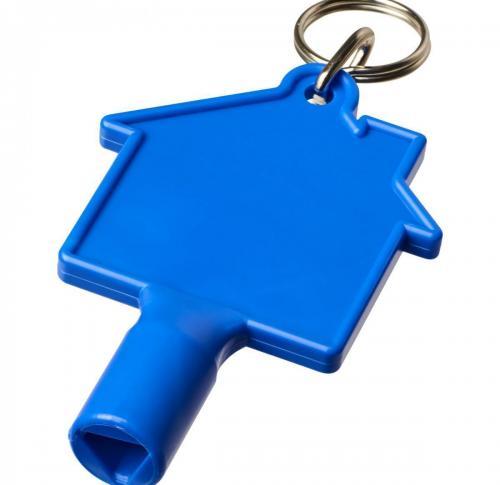 Maximilian house-shaped meterbox key with keychain