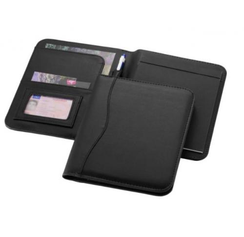 Branded Ebony A5 Portfolios With Pen Loop