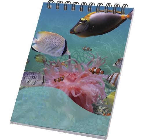 Printed A7 Spiral  Bound Notebooks Full Cover Desk-Mate