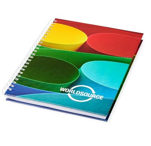 A4 Spiral Bound Notebook Full Colour Hard Cover Custom Printed