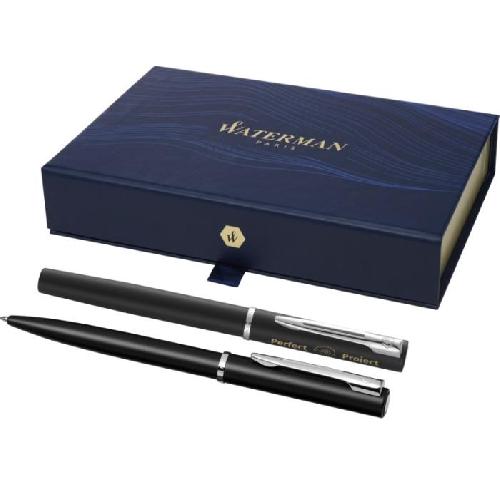 Waterman Allure Rollerball And Ballpoint Pen Set  (black Ink)